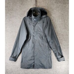 NAU‎ Quintessentshell Hooded Trench Coat Mens XS Gray Lightweight EUC